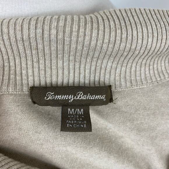 Tommy Bahama Tan Khaki Long Sleeve Knit Sweater Dress Medium - Picture 8 of 9